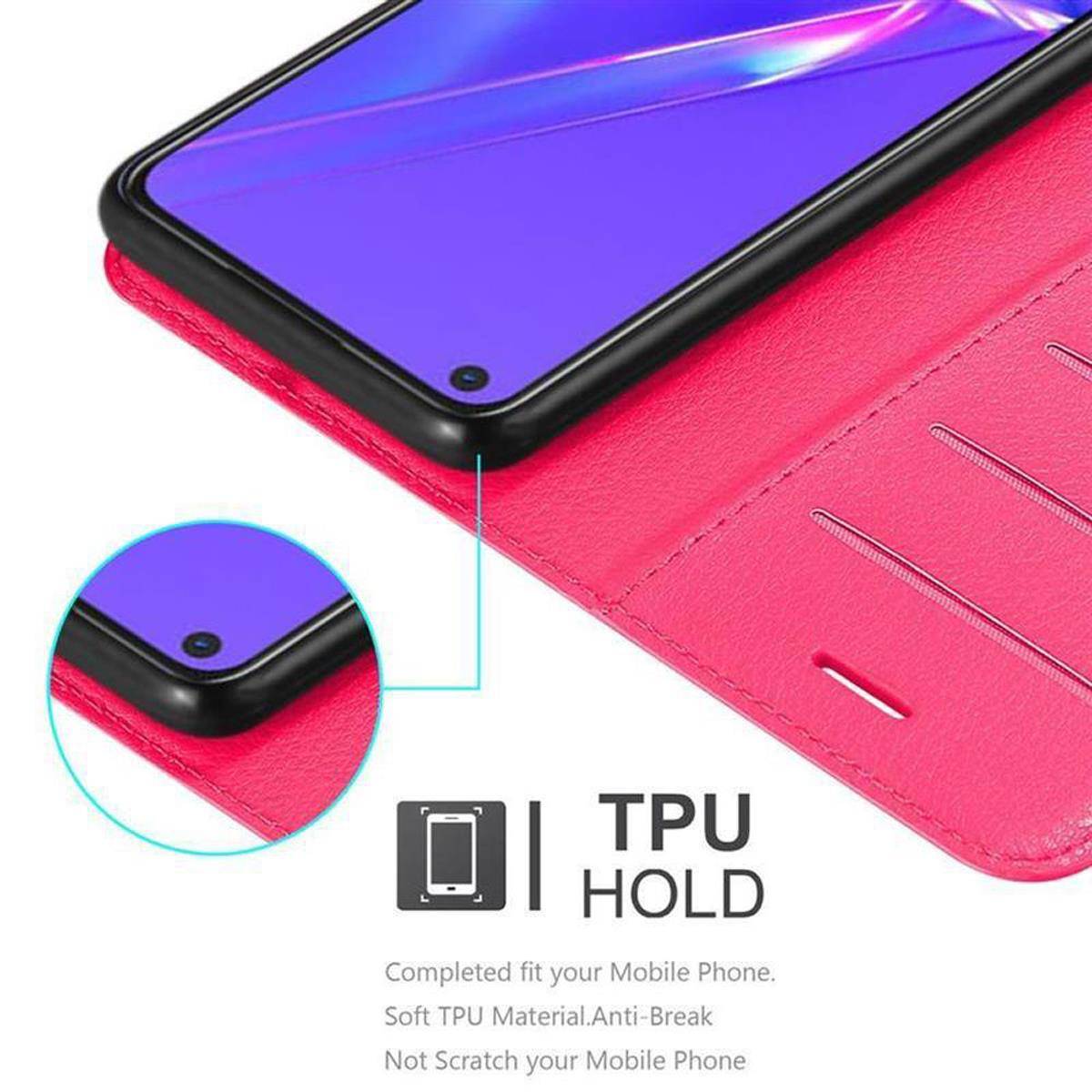 Cadorabo Hülle für Oppo A72 Schutz Hülle in Pink Handyhülle Etui Case Cover Magnetverschluss