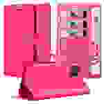 Cadorabo Hülle für Oppo A92s Schutz Hülle in Pink Handyhülle Etui Case Cover Magnetverschluss