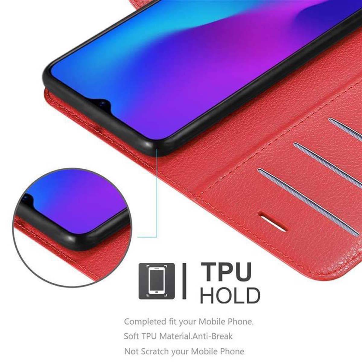Cadorabo Hülle für Oppo R17 Schutz Hülle in Rot Handyhülle Etui Case Cover Magnetverschluss