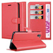 Cadorabo Hülle für Sharp Aquos R3 Schutz Hülle in Rot Handyhülle Etui Case Cover Magnetverschluss