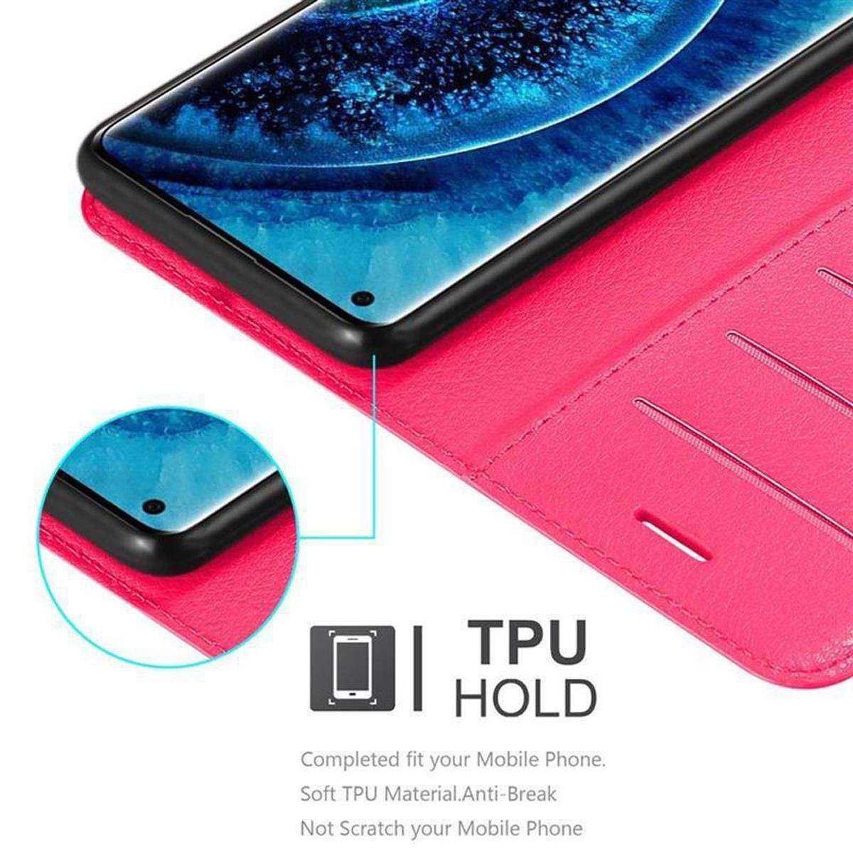 Cadorabo Hülle für Oppo FIND X2 Schutz Hülle in Pink Handyhülle Etui Case Cover Magnetverschluss