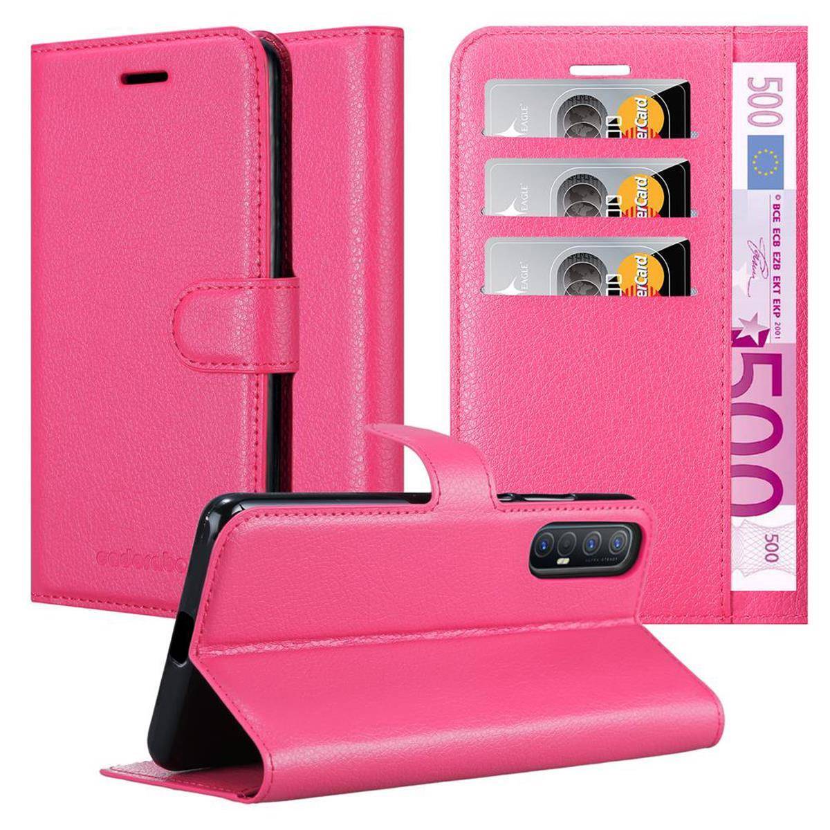 Cadorabo Hülle für Oppo FIND X2 NEO Schutz Hülle in Pink Handyhülle Etui Case Cover Magnetverschluss