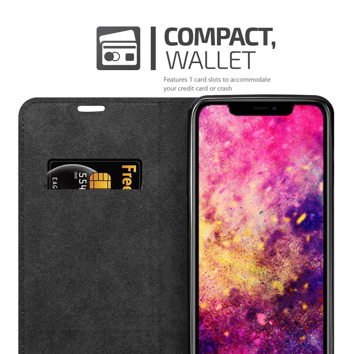 Cadorabo Hülle für Apple iPhone 12 / 12 PRO Schutz Hülle in Rot Handyhülle Etui Case Cover Magnetverschluss