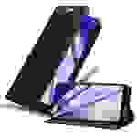 Cadorabo Hülle für Samsung Galaxy A21 Schutz Hülle in Schwarz Handyhülle Etui Case Cover Magnetverschluss