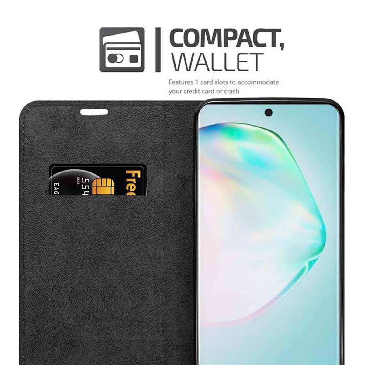 Cadorabo Hülle für Samsung Galaxy A91 / S10 LITE / M80s Schutz Hülle in Rot Handyhülle Etui Case Cover Magnetverschluss
