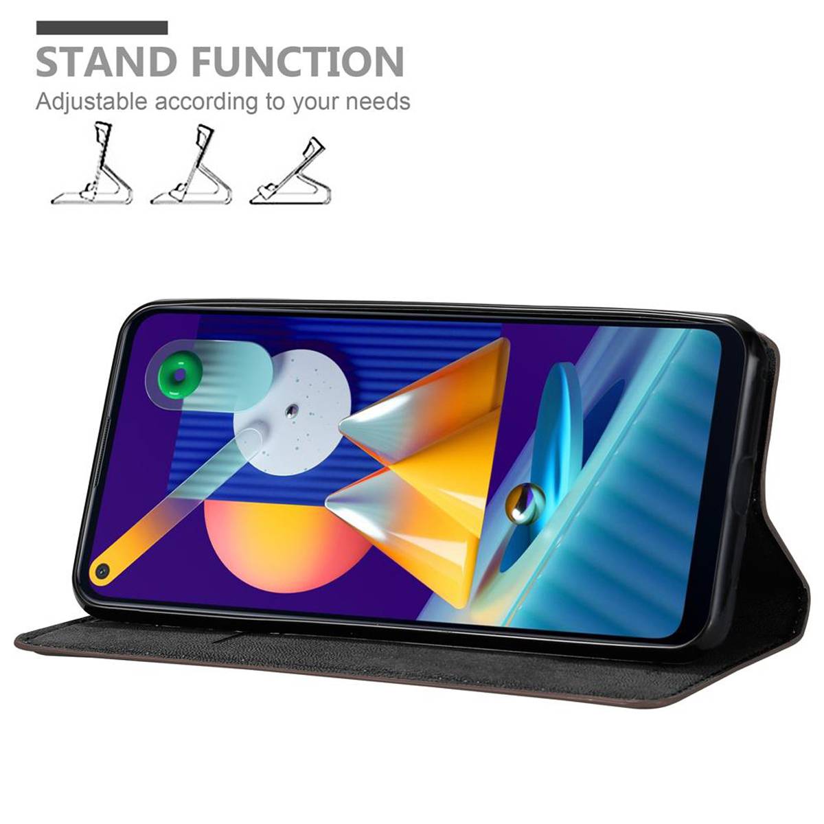 Cadorabo Hülle für Samsung Galaxy A11 / M11 Schutz Hülle in Braun Handyhülle Etui Case Cover Magnetverschluss