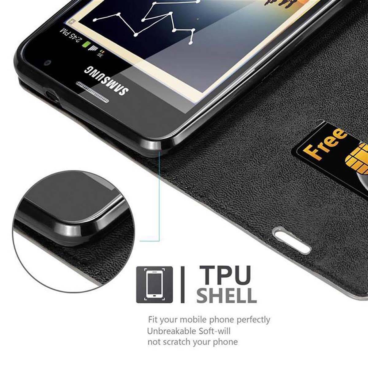 Cadorabo Hülle für Samsung Galaxy NOTE 1 Schutz Hülle in Braun Handyhülle Etui Case Cover Magnetverschluss