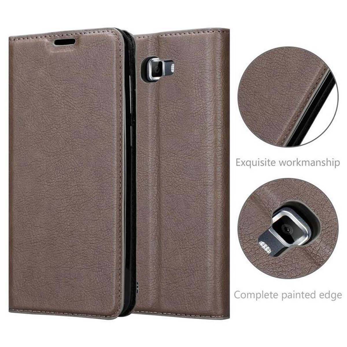 Cadorabo Hülle für Samsung Galaxy NOTE 1 Schutz Hülle in Braun Handyhülle Etui Case Cover Magnetverschluss