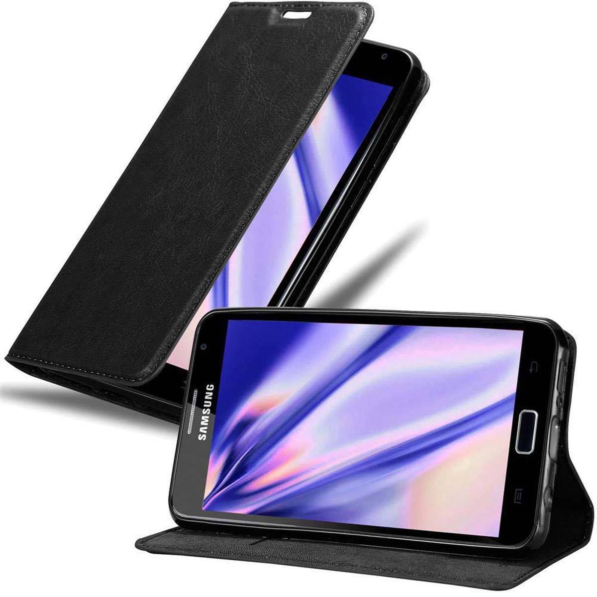 Cadorabo Hülle für Samsung Galaxy NOTE 1 Schutz Hülle in Schwarz Handyhülle Etui Case Cover Magnetverschluss