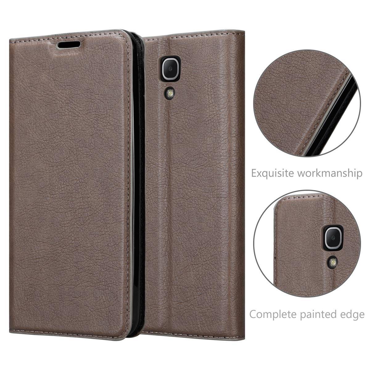Cadorabo Hülle für Samsung Galaxy MEGA 6.3 Schutz Hülle in Braun Handyhülle Etui Case Cover Magnetverschluss