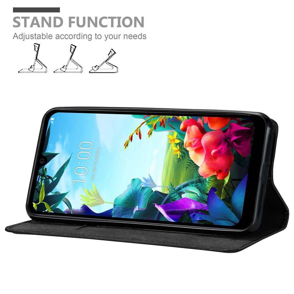 Cadorabo Hülle für LG K40S Schutz Hülle in Schwarz Handyhülle Etui Case Cover Magnetverschluss