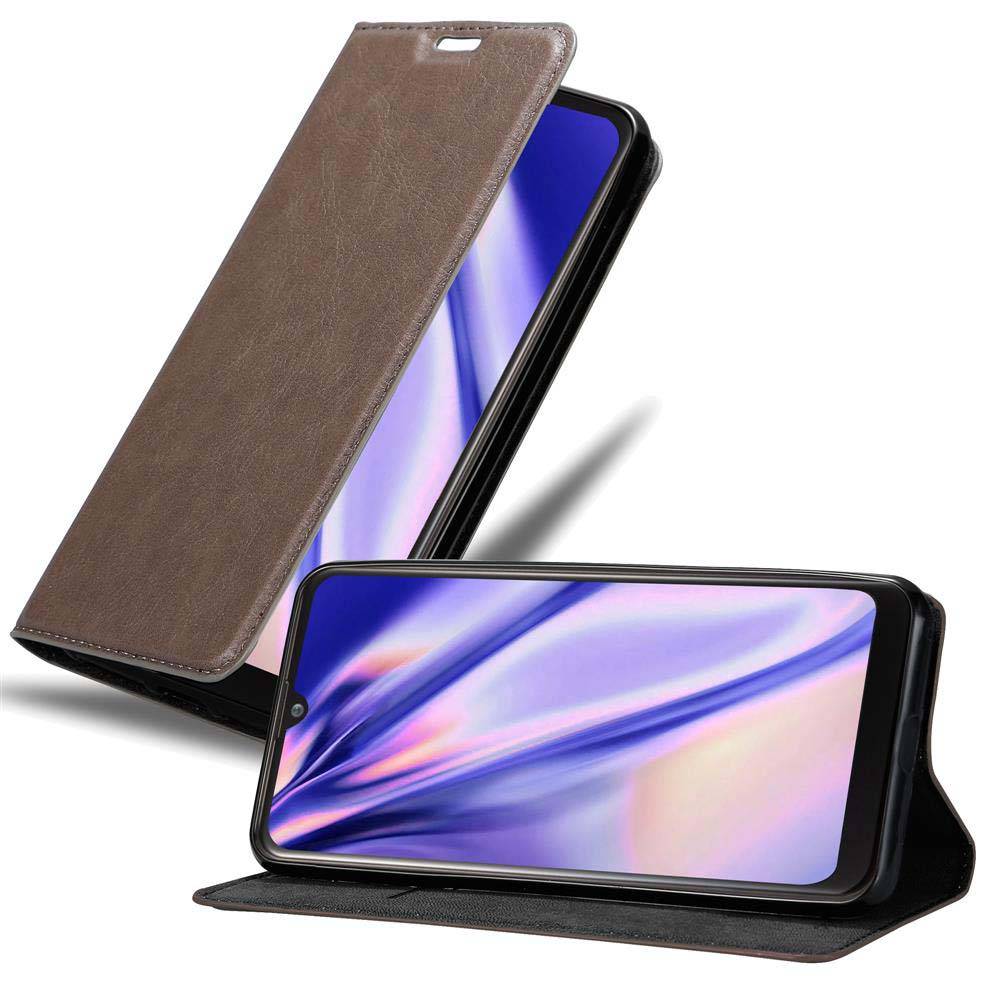 Cadorabo Hülle für LG K50 Schutz Hülle in Braun Handyhülle Etui Case Cover Magnetverschluss