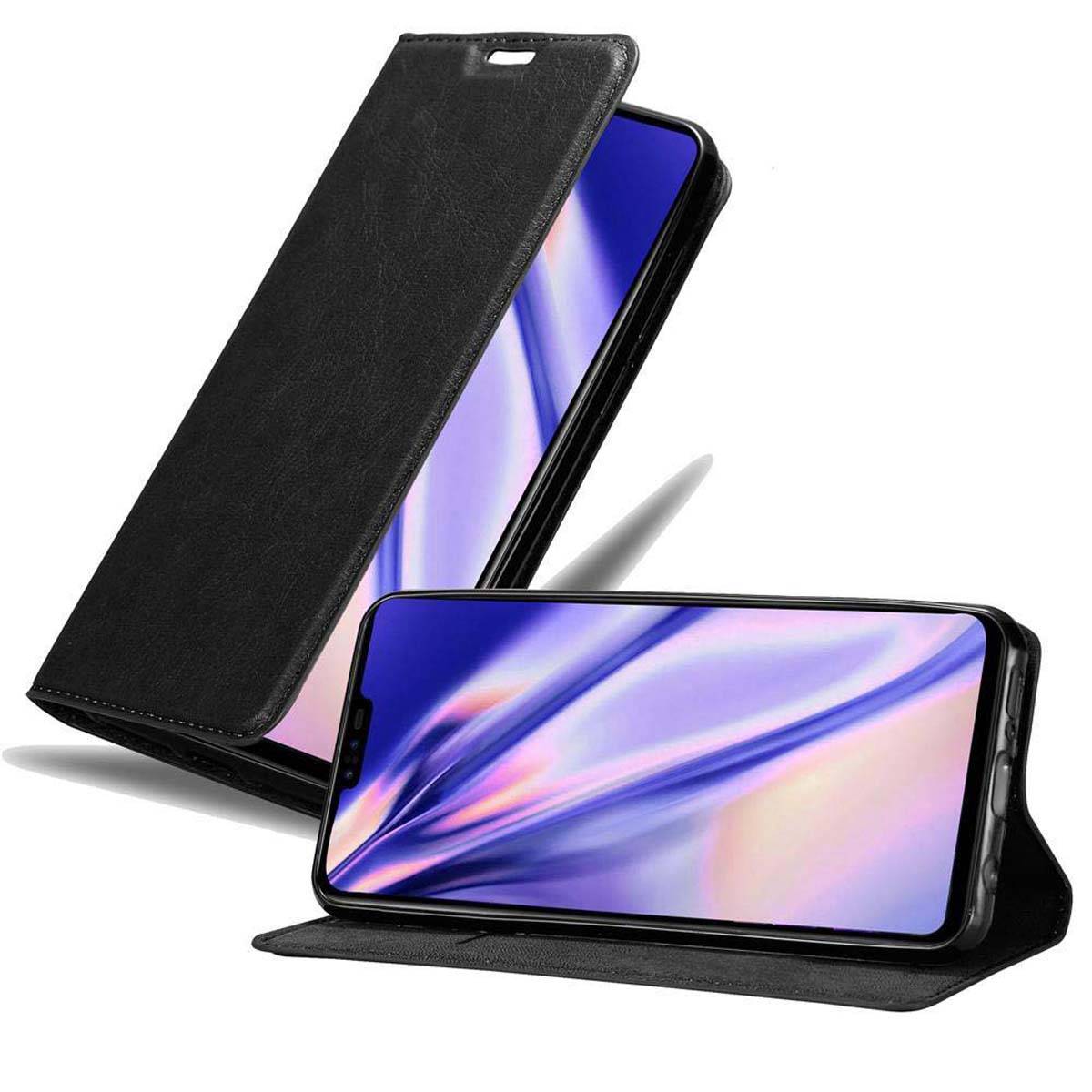 Cadorabo Hülle für LG V50 Schutz Hülle in Schwarz Handyhülle Etui Case Cover Magnetverschluss