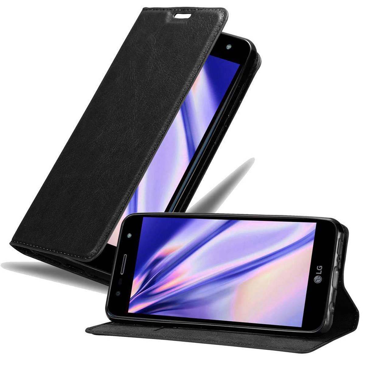 Cadorabo Hülle für LG X POWER 3 Schutz Hülle in Schwarz Handyhülle Etui Case Cover Magnetverschluss