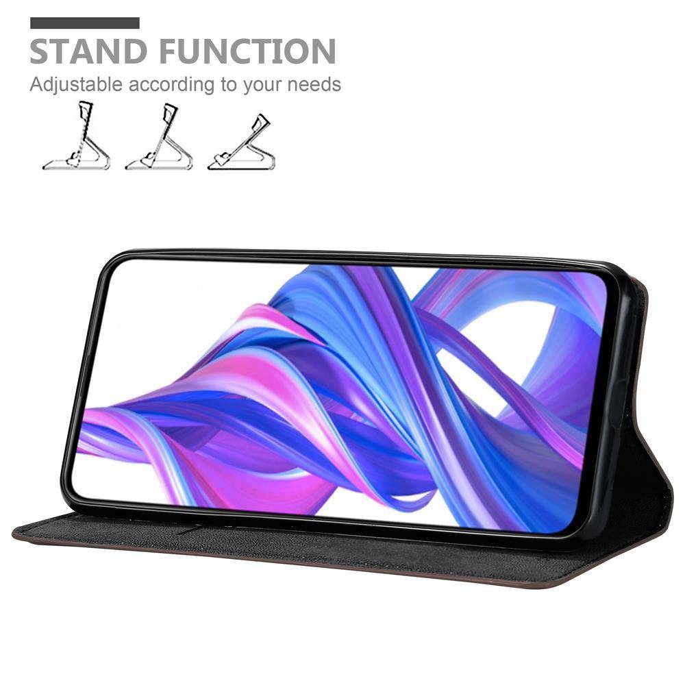 Cadorabo Hülle für Honor 9X Schutz Hülle in Braun Handyhülle Etui Case Cover Magnetverschluss