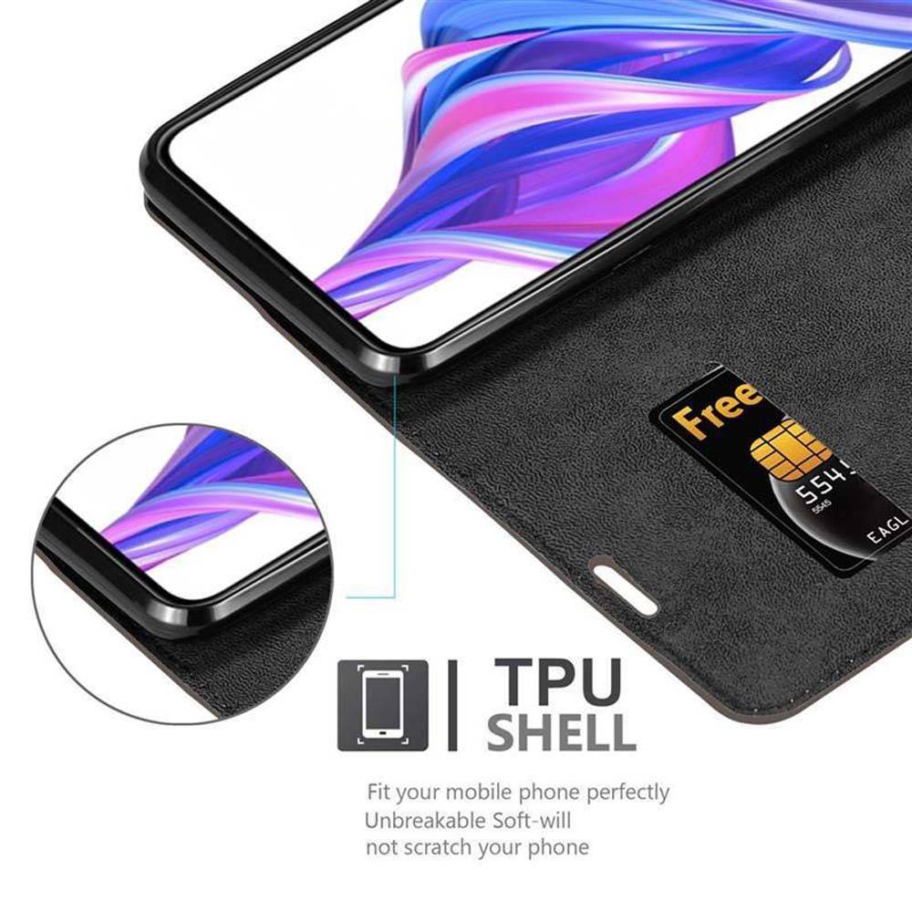 Cadorabo Hülle für Honor 9X Schutz Hülle in Braun Handyhülle Etui Case Cover Magnetverschluss