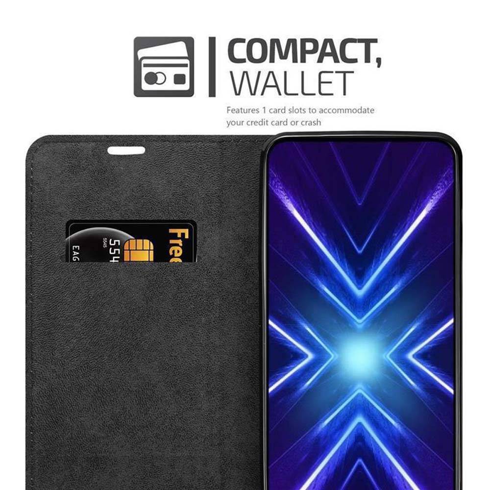Cadorabo Hülle für Honor 9X PRO Schutz Hülle in Rot Handyhülle Etui Case Cover Magnetverschluss
