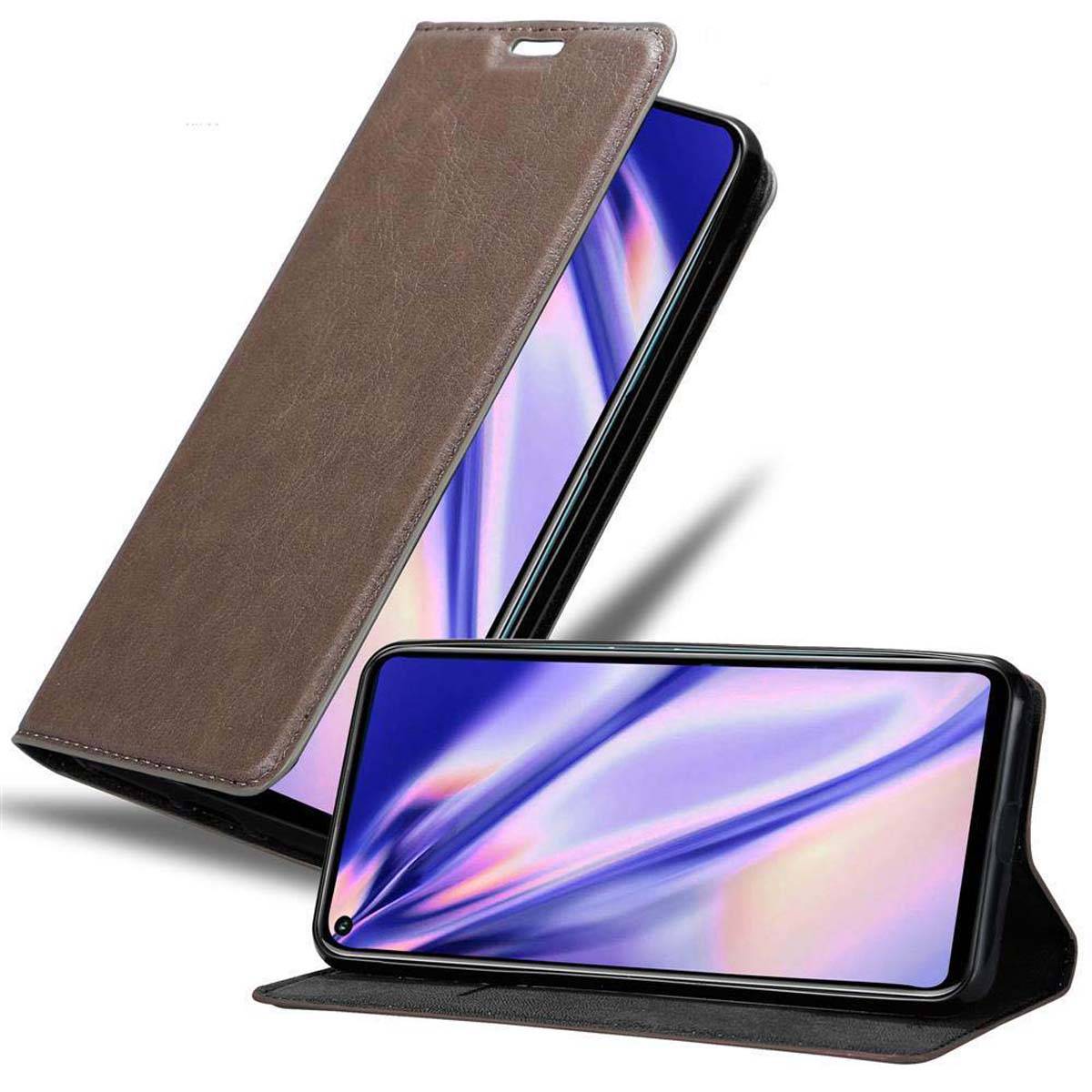 Cadorabo Hülle für Honor 20 / 20S / Huawei NOVA 5T Schutz Hülle in Braun Handyhülle Etui Case Cover Magnetverschluss