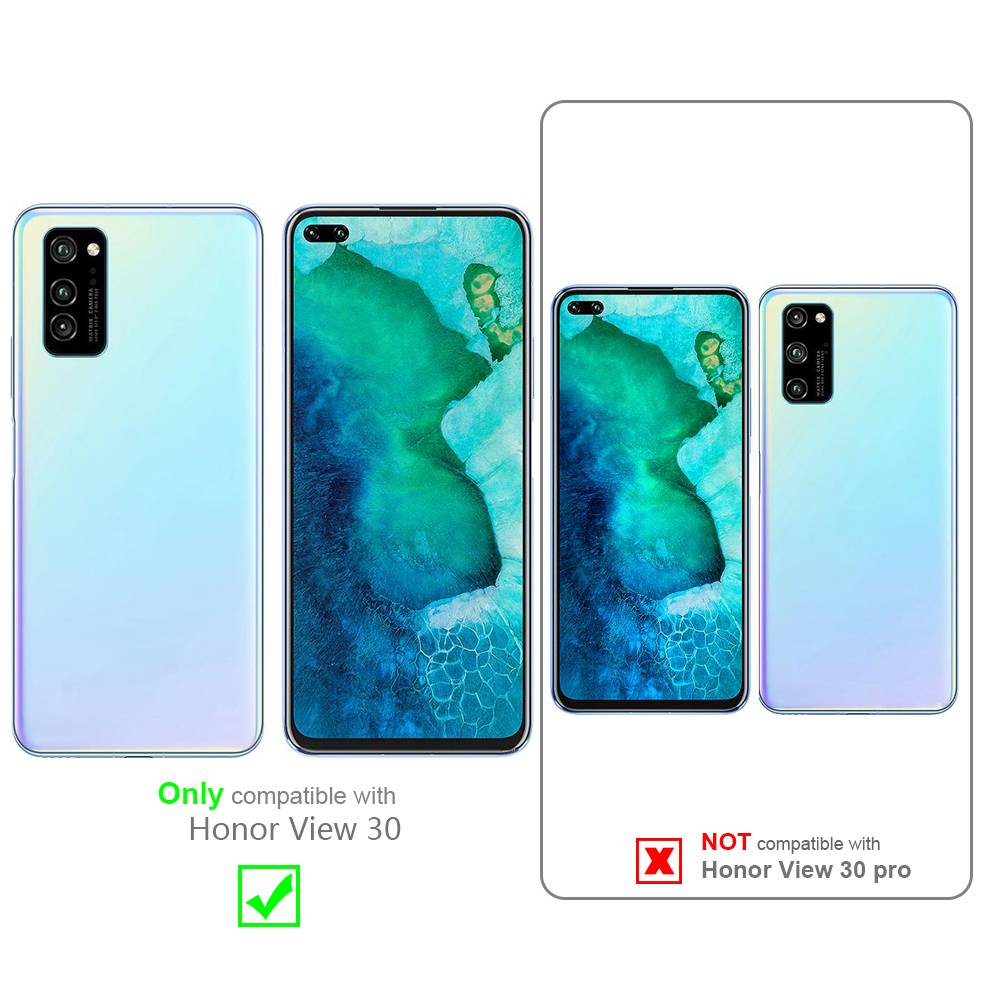 Cadorabo Hülle für Honor View 30 Schutz Hülle in Braun Handyhülle Etui Case Cover Magnetverschluss