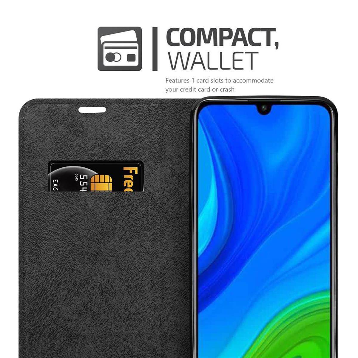 Cadorabo Hülle für Huawei P SMART 2020 Schutz Hülle in Braun Handyhülle Etui Case Cover Magnetverschluss
