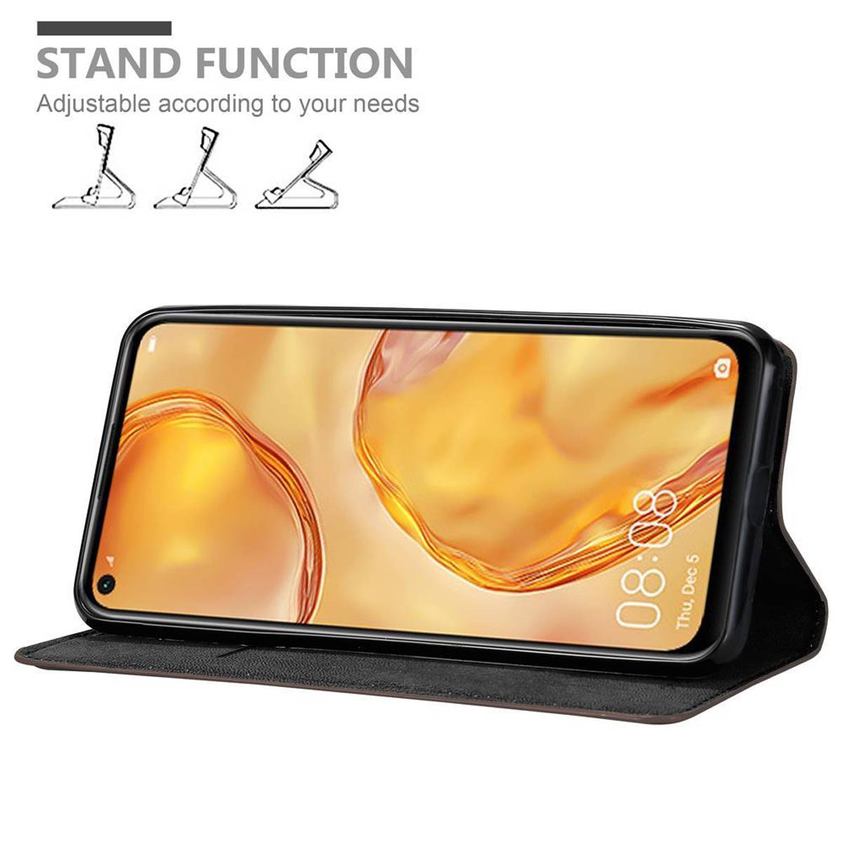 Cadorabo Hülle für Huawei NOVA 6 SE / P40 LITE / NOVA 7i Schutz Hülle in Braun Handyhülle Etui Case Cover