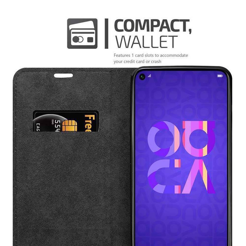 Cadorabo Hülle für Honor 20 / 20S / Huawei NOVA 5T Schutz Hülle in Rot Handyhülle Etui Case Cover Magnetverschluss