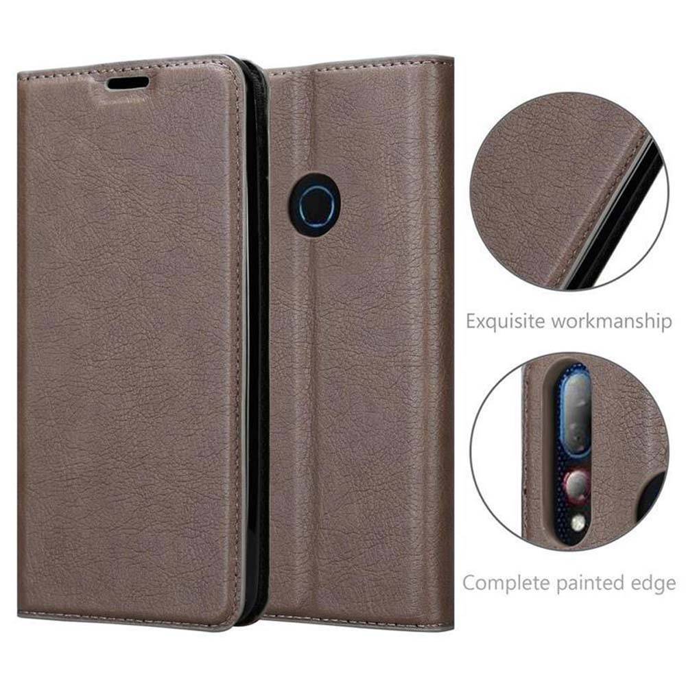 Cadorabo Hülle für HTC Desire 19 PLUS Schutz Hülle in Braun Handyhülle Etui Case Cover Magnetverschluss