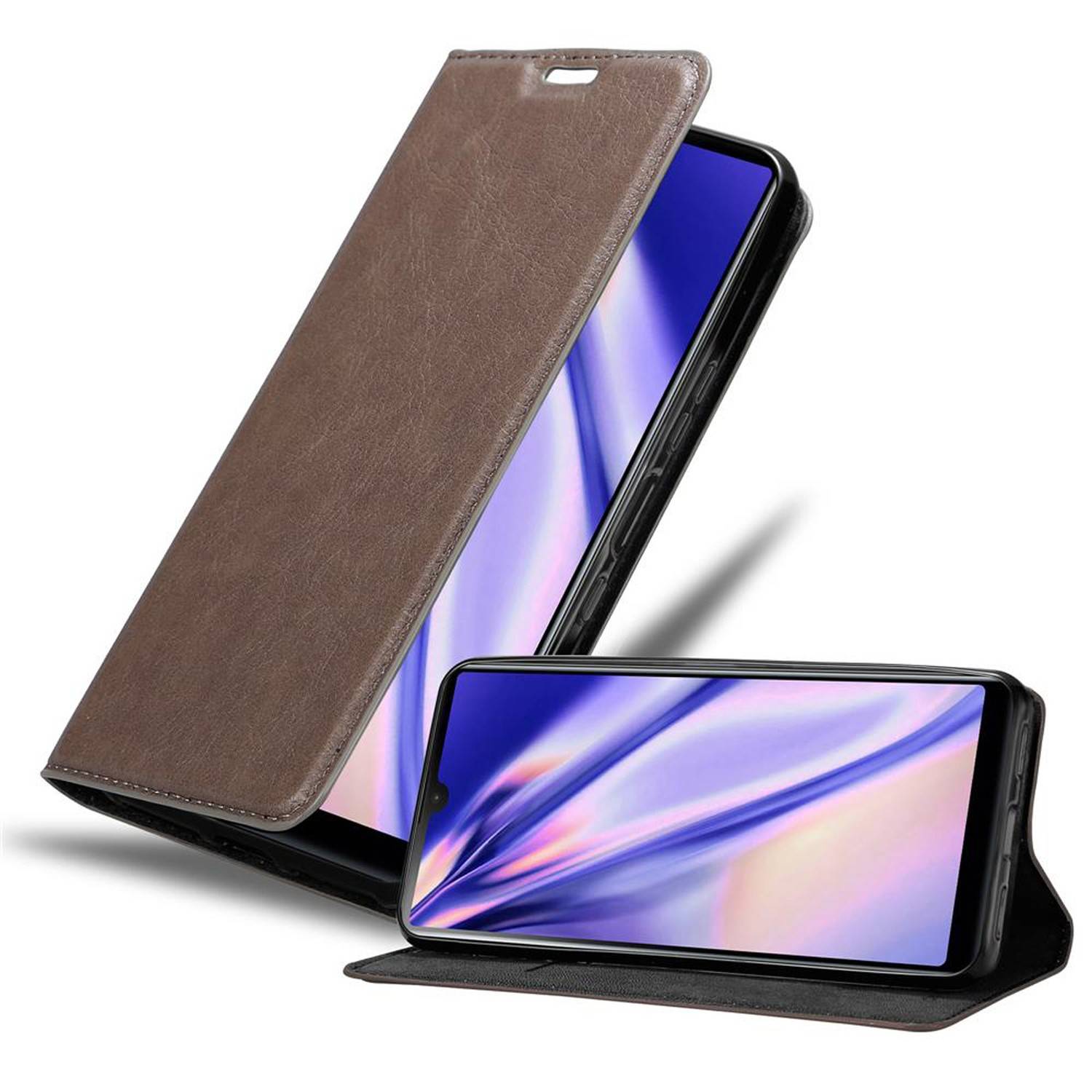 Cadorabo Hülle für Sony Xperia L4 Schutz Hülle in Braun Handyhülle Etui Case Cover Magnetverschluss