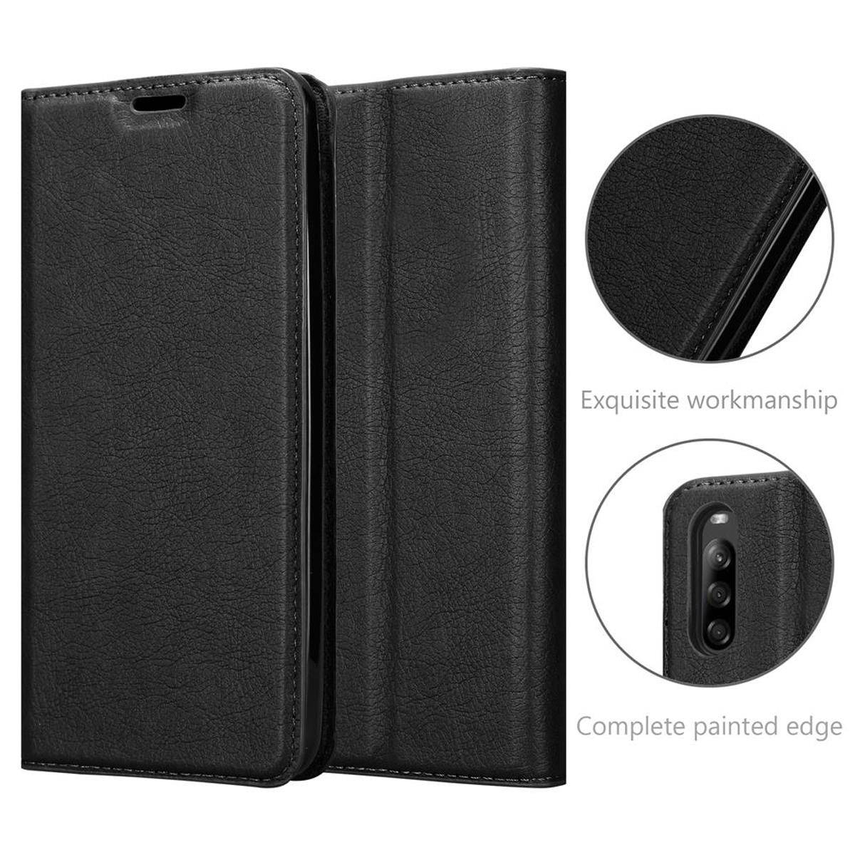 Cadorabo Hülle für Sony Xperia L4 Schutz Hülle in Schwarz Handyhülle Etui Case Cover Magnetverschluss