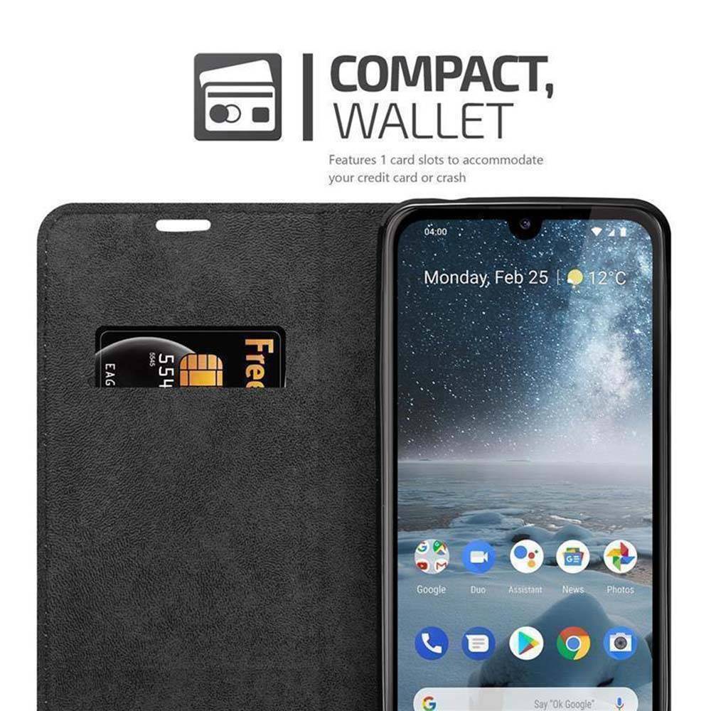 Cadorabo Hülle für Nokia 4.2 Schutz Hülle in Braun Handyhülle Etui Case Cover Magnetverschluss