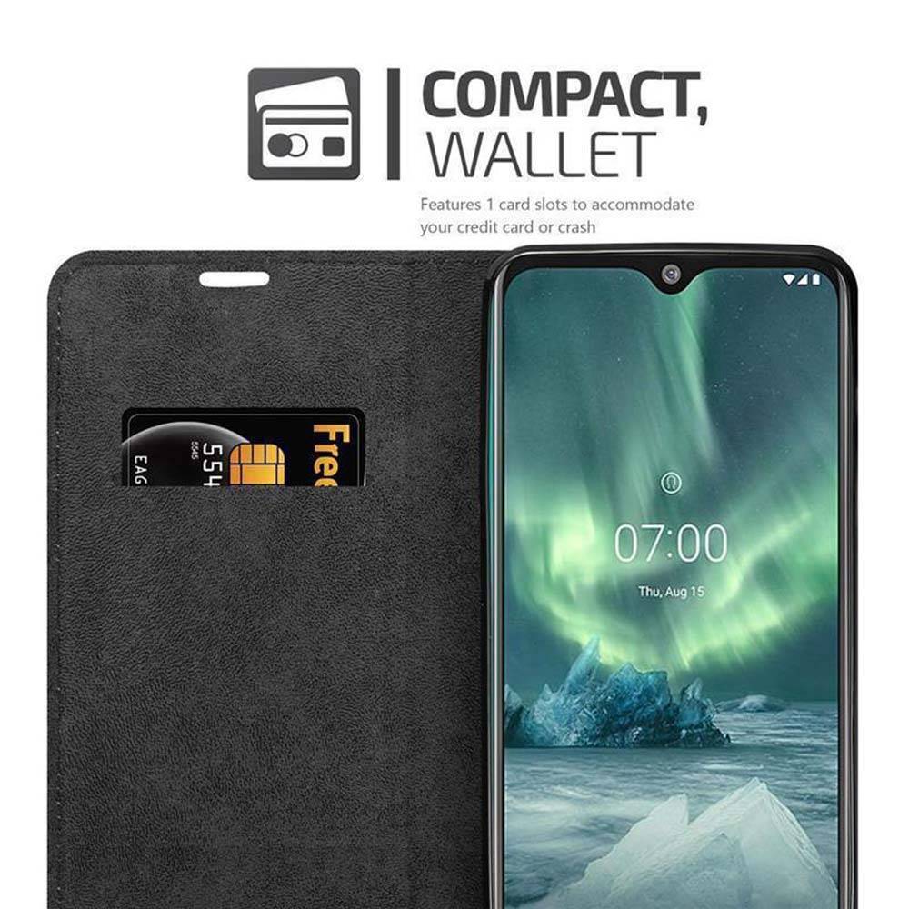 Cadorabo Hülle für Nokia 7.2 Schutz Hülle in Rot Handyhülle Etui Case Cover Magnetverschluss