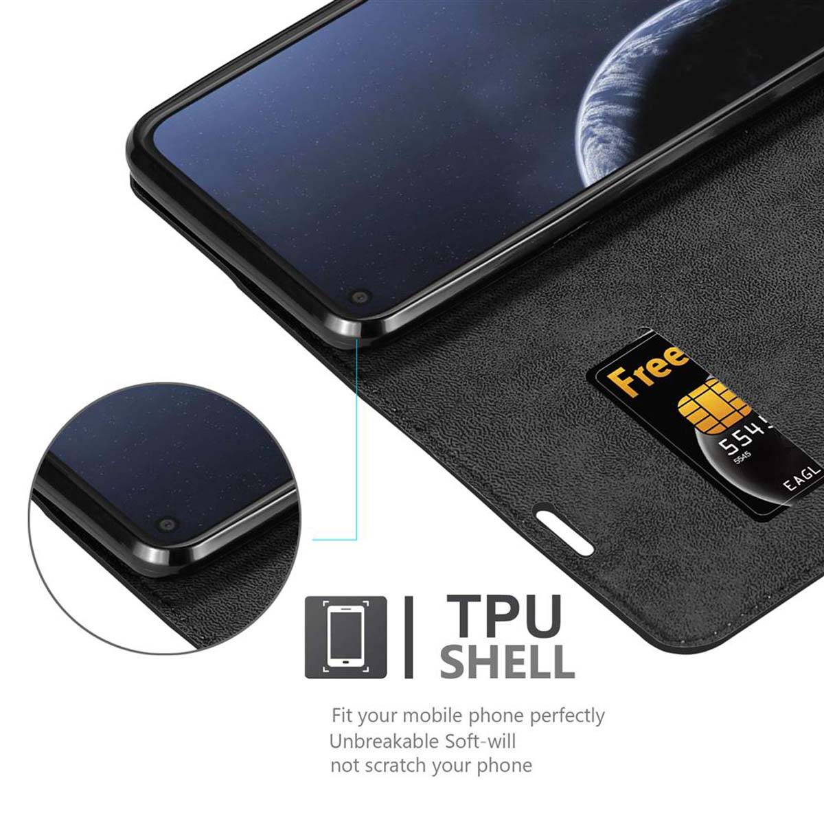 Cadorabo Hülle für Nokia 8.1 Schutz Hülle in Schwarz Handyhülle Etui Case Cover Magnetverschluss