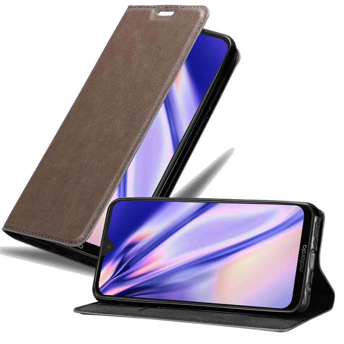 Cadorabo Hülle für Motorola MOTO G7 / G7 PLUS Schutz Hülle in Braun Handyhülle Etui Case Cover Magnetverschluss