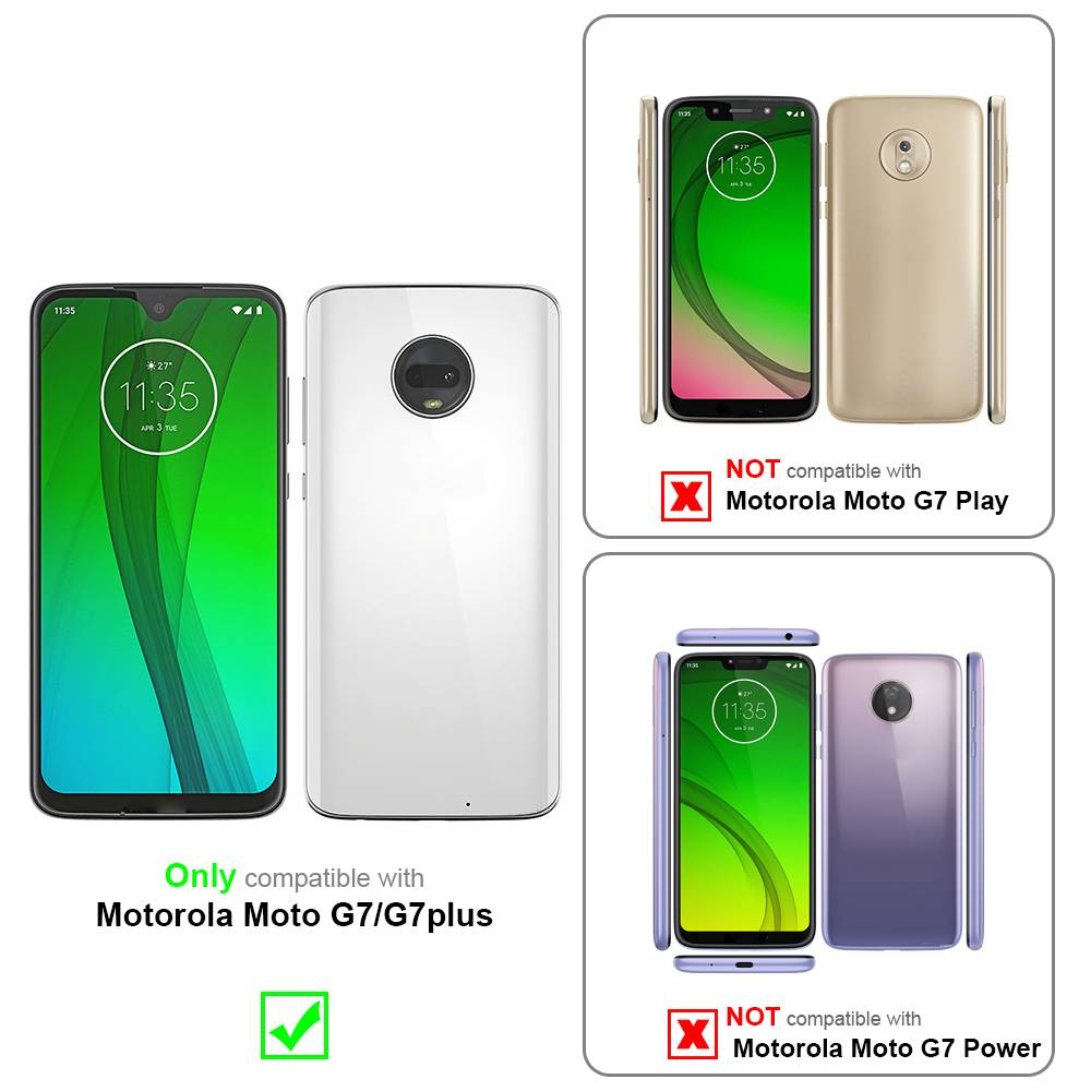Cadorabo Hülle für Motorola MOTO G7 / G7 PLUS Schutz Hülle in Braun Handyhülle Etui Case Cover Magnetverschluss