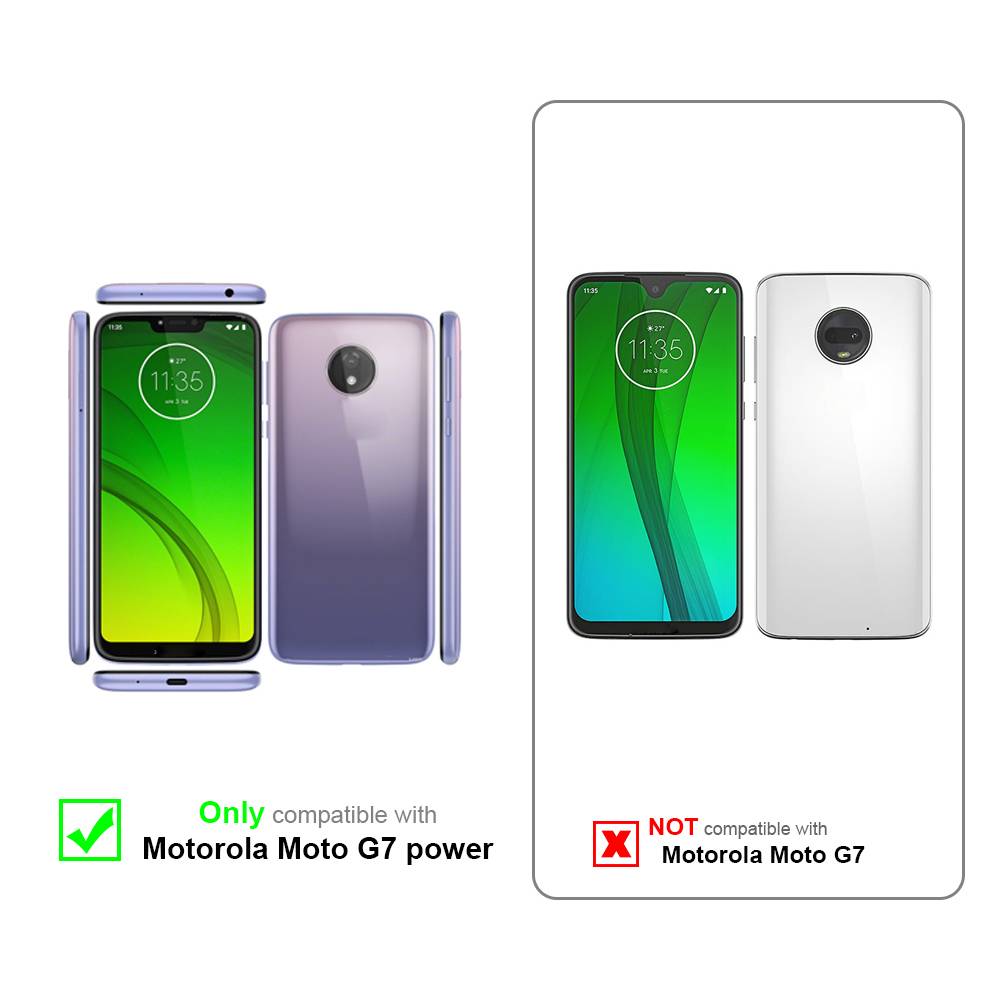 Cadorabo Hülle für Motorola MOTO G7 POWER Schutz Hülle in Braun Handyhülle Etui Case Cover Magnetverschluss
