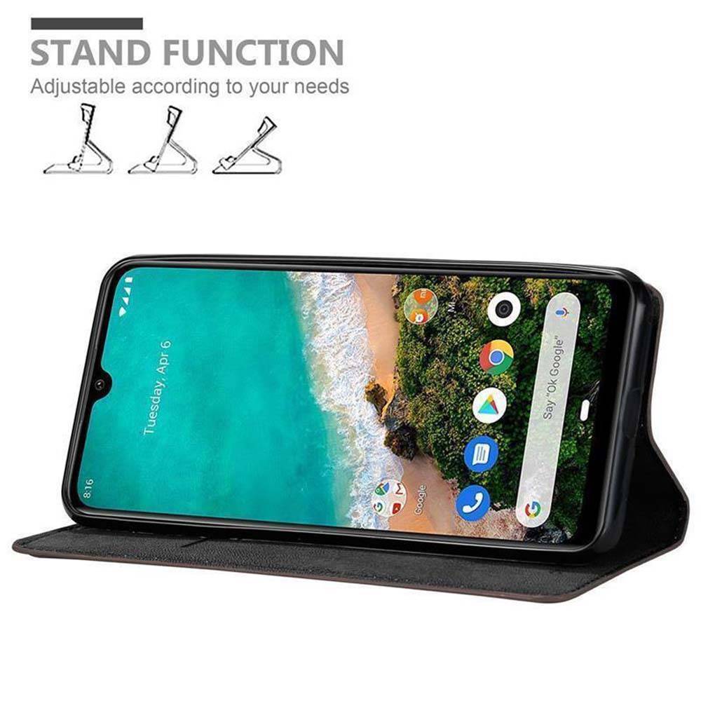 Cadorabo Hülle für Xiaomi Mi CC9 Schutz Hülle in Braun Handyhülle Etui Case Cover Magnetverschluss