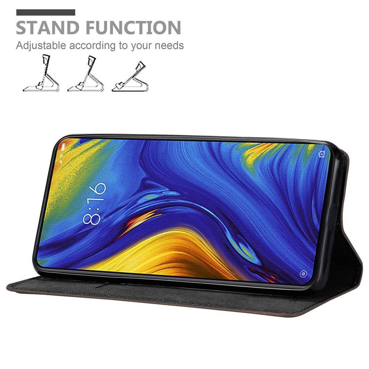 Cadorabo Hülle für Xiaomi Mi MIX 3 Schutz Hülle in Braun Handyhülle Etui Case Cover Magnetverschluss