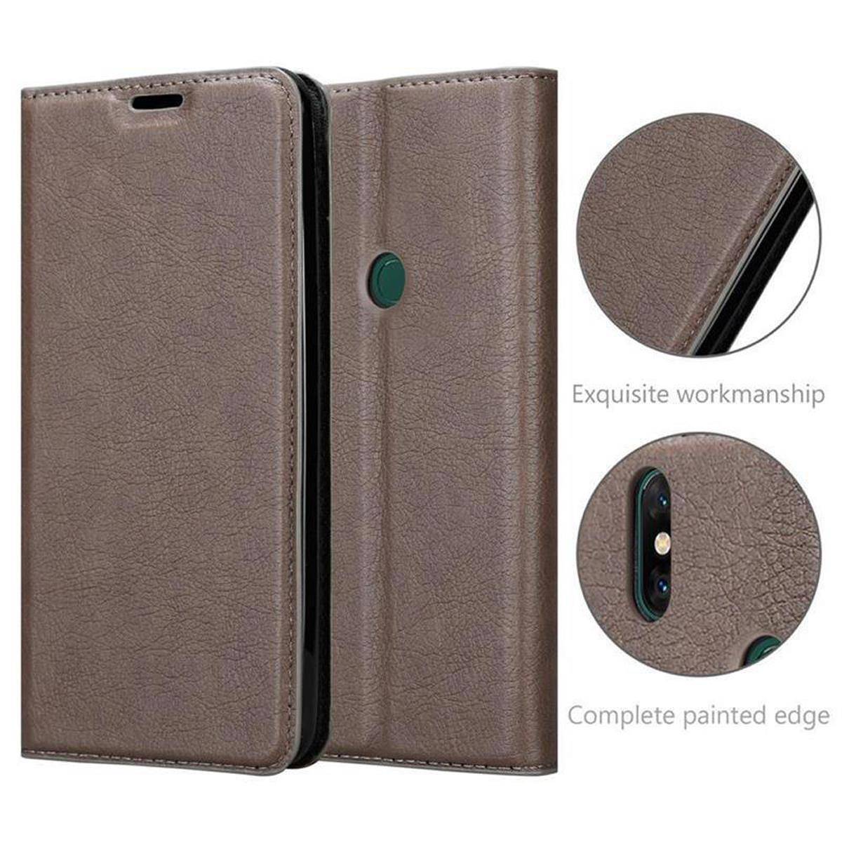 Cadorabo Hülle für Xiaomi Mi MIX 3 Schutz Hülle in Braun Handyhülle Etui Case Cover Magnetverschluss