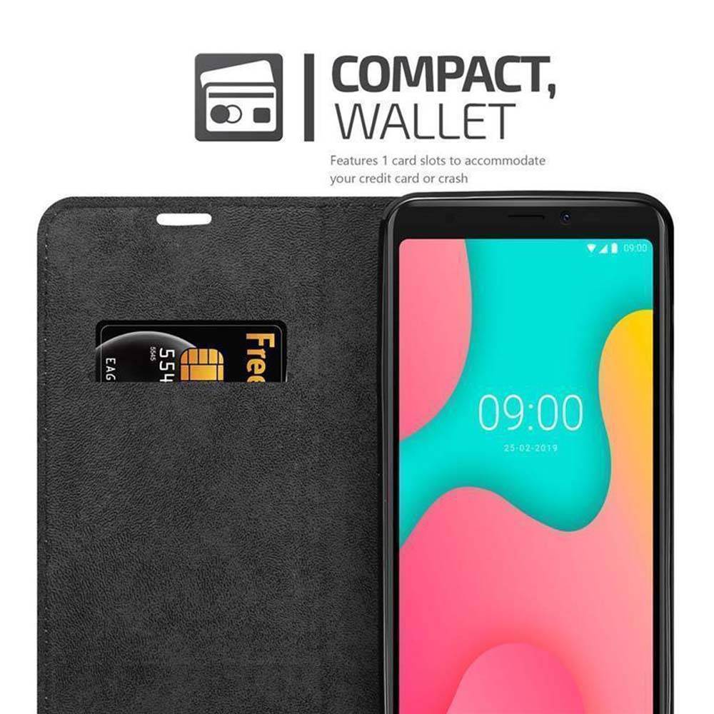 Cadorabo Hülle für WIKO Y60 Schutz Hülle in Rot Handyhülle Etui Case Cover Magnetverschluss