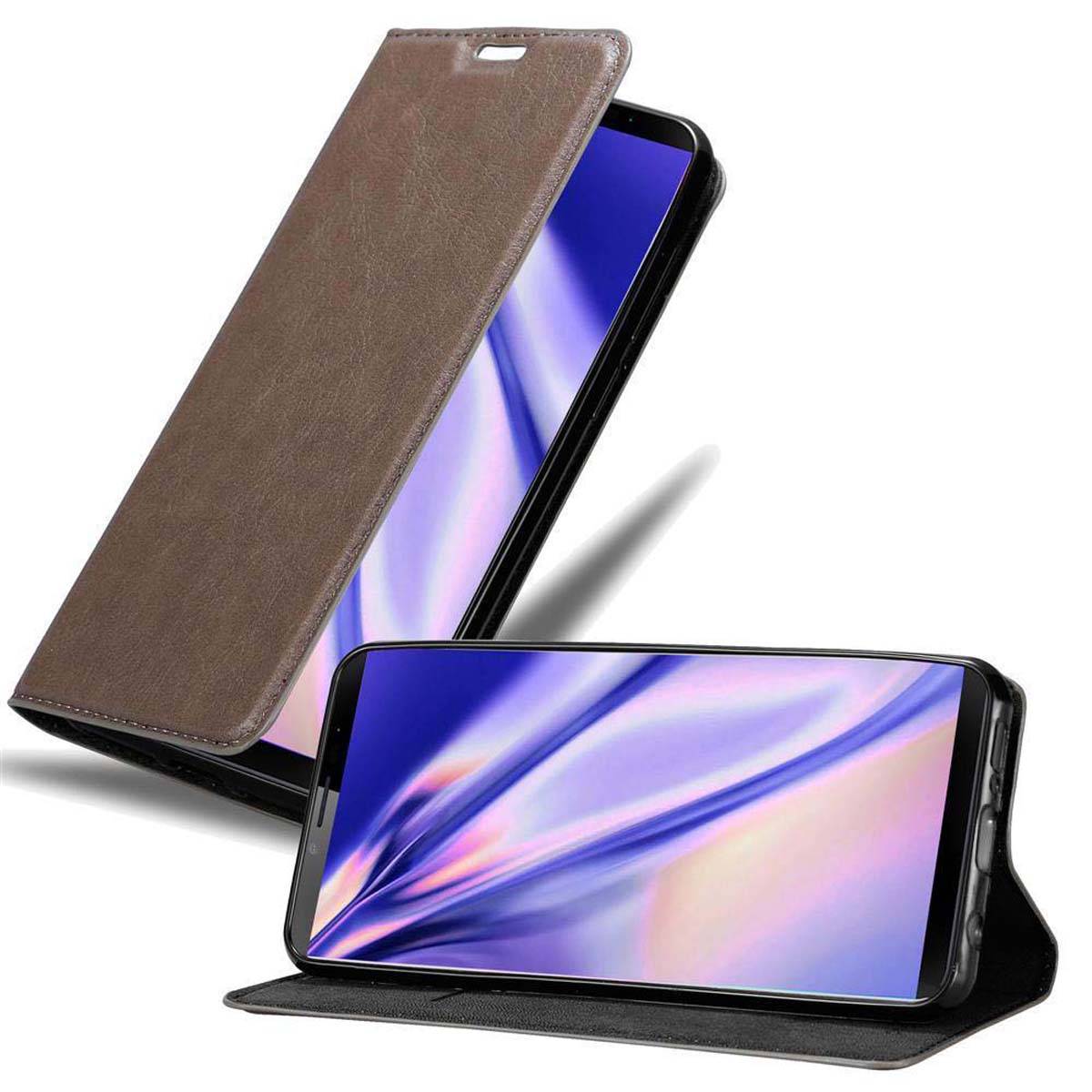 Cadorabo Hülle für Cubot X19 Schutz Hülle in Braun Handyhülle Etui Case Cover Magnetverschluss