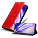 Cadorabo Hülle für OnePlus 8 PRO Schutz Hülle in Rot Handyhülle Etui Case Cover Magnetverschluss