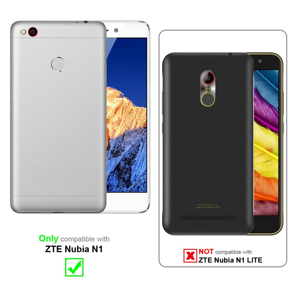 Cadorabo Hülle für ZTE Nubia N1 Schutz Hülle in Rot Handyhülle Etui Case Cover Magnetverschluss