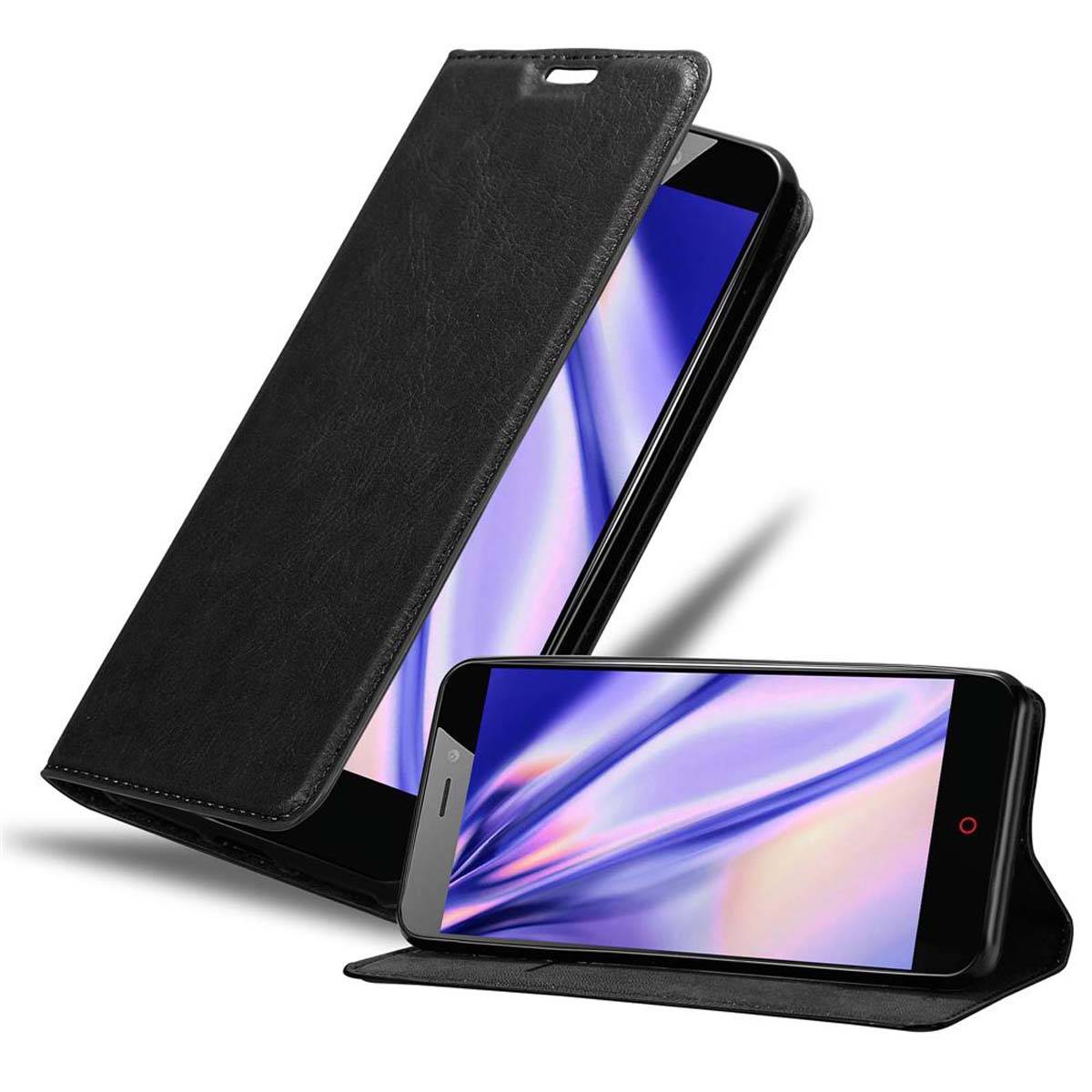 Cadorabo Hülle für ZTE Nubia N1 Schutz Hülle in Schwarz Handyhülle Etui Case Cover Magnetverschluss