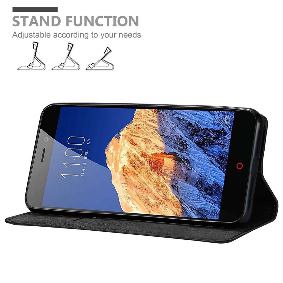 Cadorabo Hülle für ZTE Nubia N1 Schutz Hülle in Schwarz Handyhülle Etui Case Cover Magnetverschluss