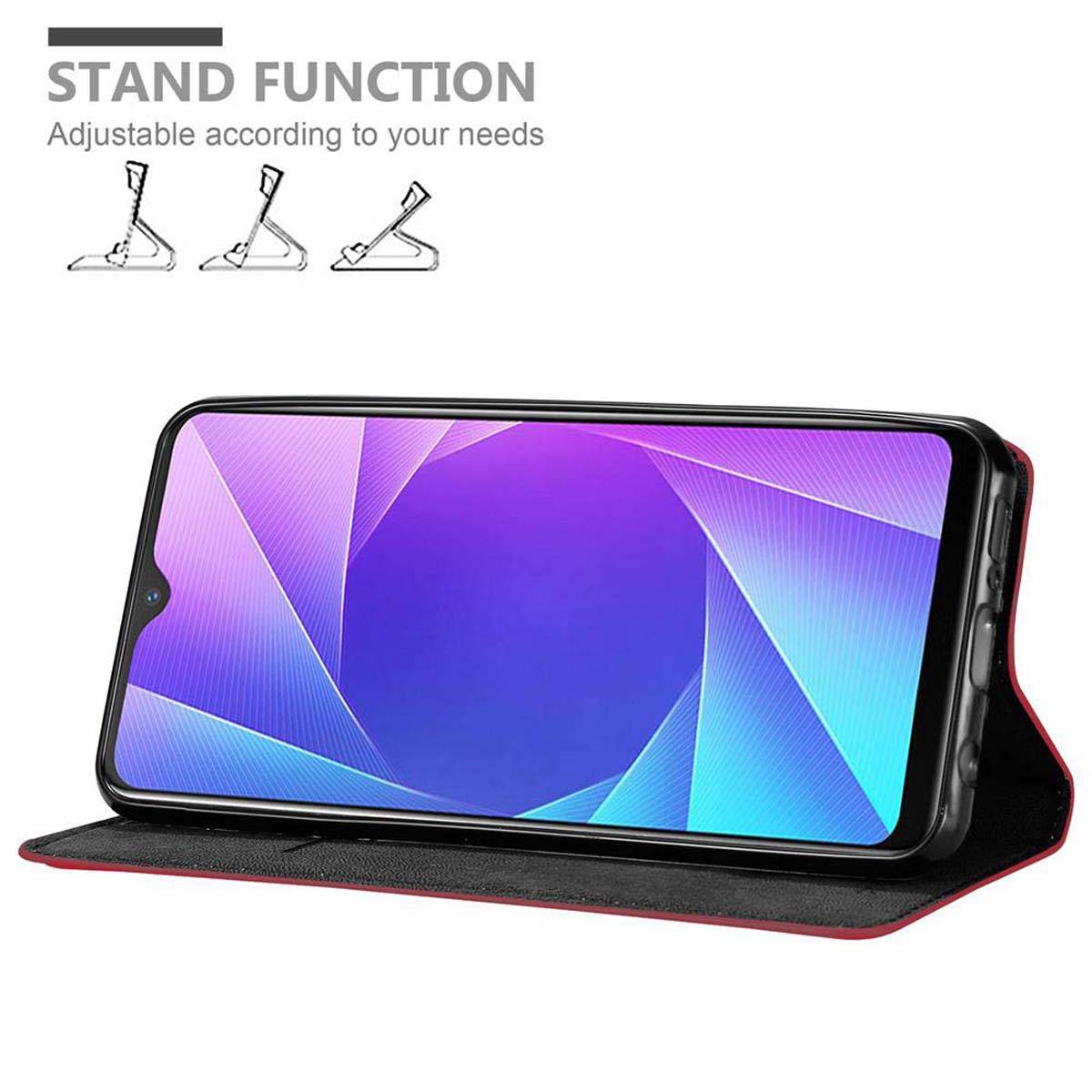 Cadorabo Hülle für Vivo V11i Schutz Hülle in Rot Handyhülle Etui Case Cover Magnetverschluss