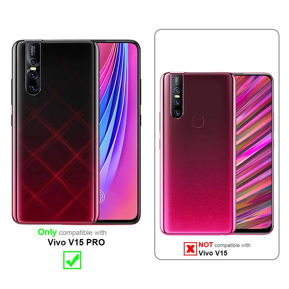 Cadorabo Hülle für Vivo V15 PRO Schutz Hülle in Rot Handyhülle Etui Case Cover Magnetverschluss