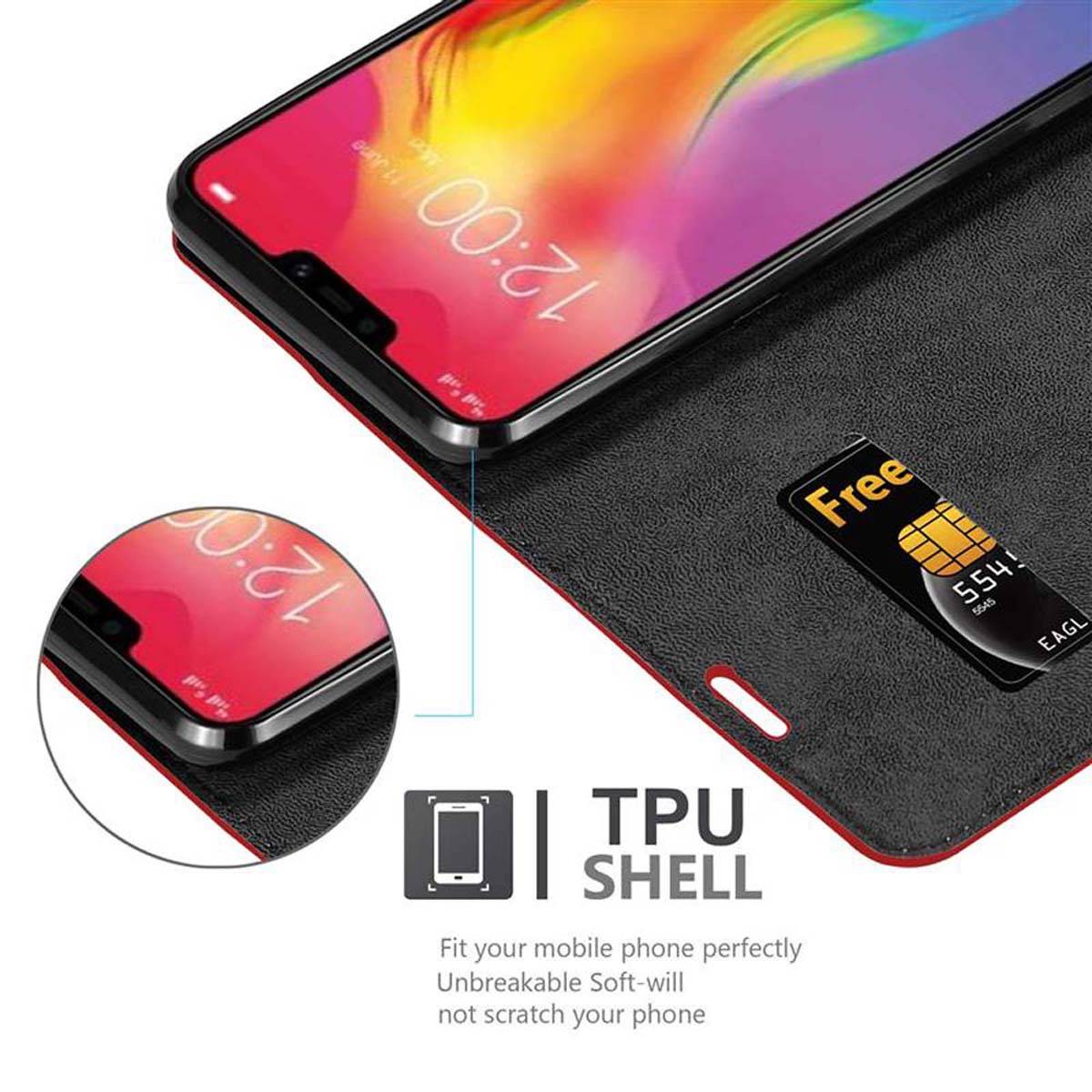 Cadorabo Hülle für Vivo Y83 Schutz Hülle in Rot Handyhülle Etui Case Cover Magnetverschluss