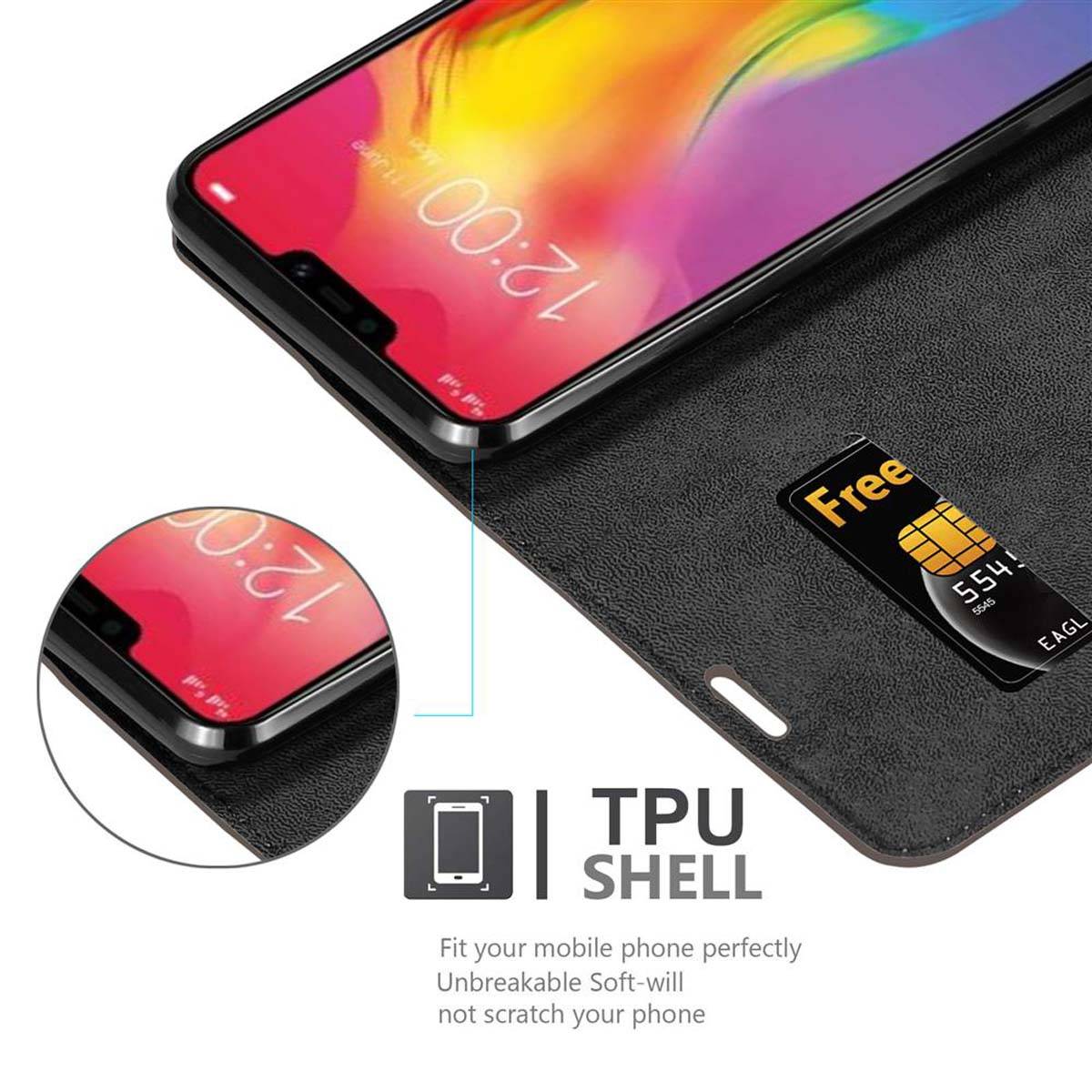 Cadorabo Hülle für Vivo Y83 Schutz Hülle in Braun Handyhülle Etui Case Cover Magnetverschluss