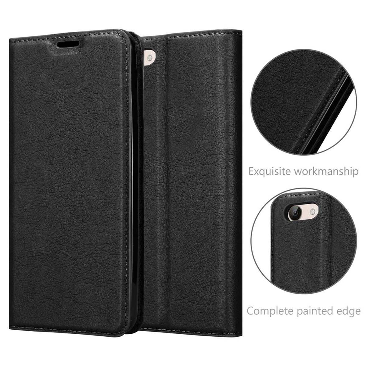 Cadorabo Hülle für Vivo Y83 Schutz Hülle in Schwarz Handyhülle Etui Case Cover Magnetverschluss
