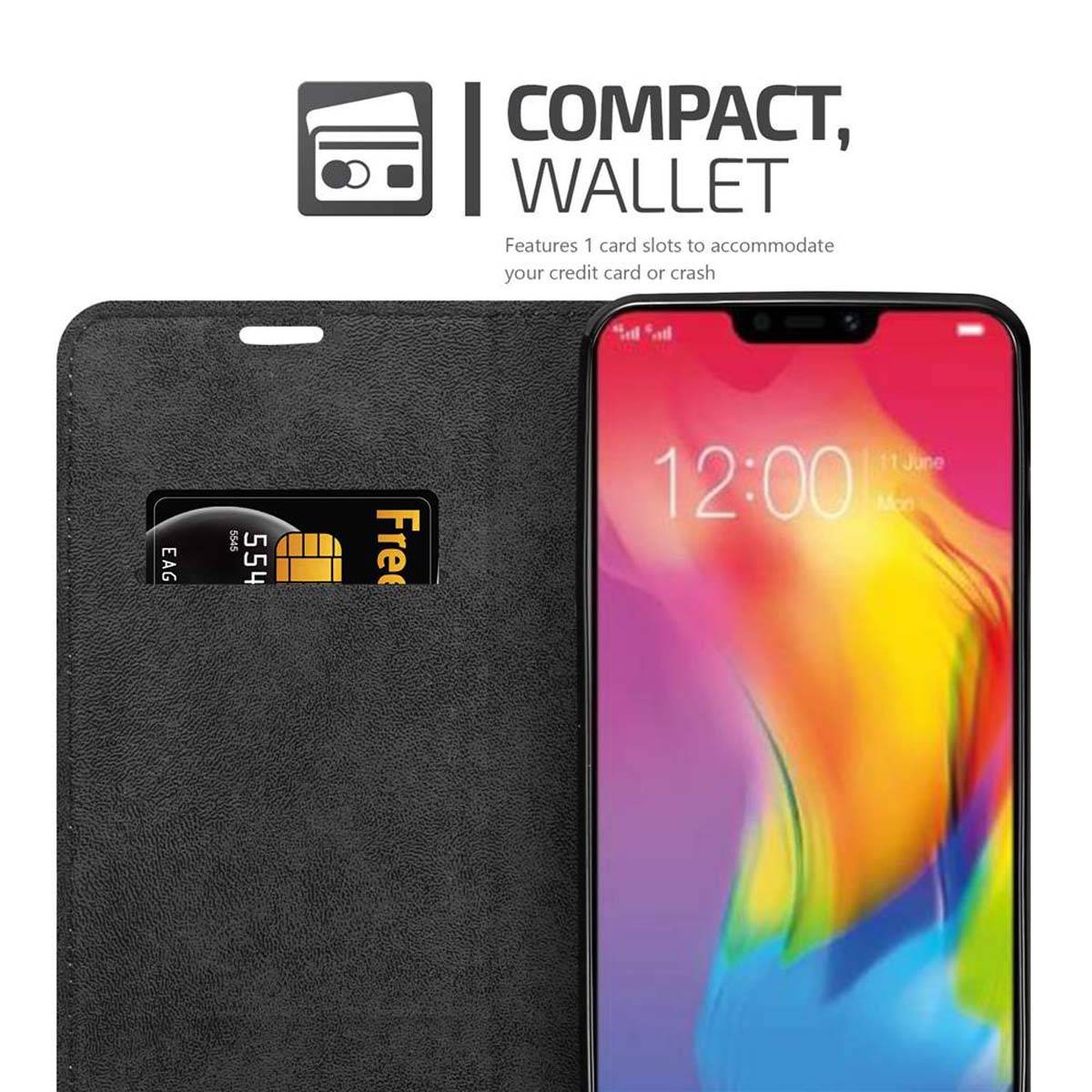 Cadorabo Hülle für Vivo Y83 Schutz Hülle in Schwarz Handyhülle Etui Case Cover Magnetverschluss